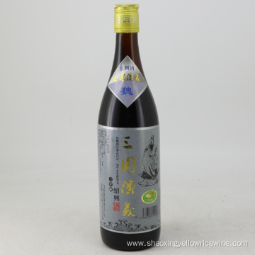 Glass Bottle Shaoxing Rice Alcohol Aged 3 Years